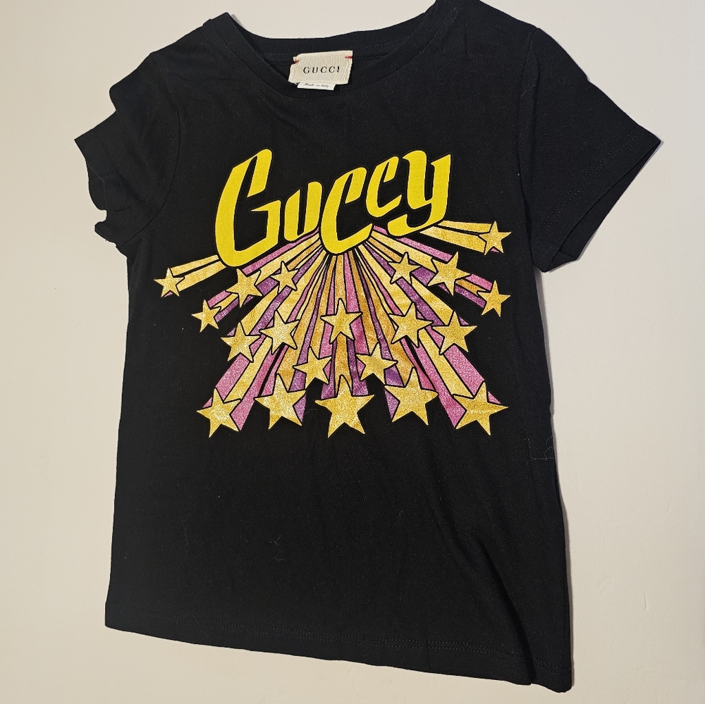 Gucci Black and Yellow Starburst Tee